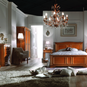 Letto Margherita pann.legno int. 160x200